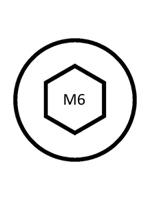 525-919 RS PRO, Bright Zinc Plated Steel Hex Nut, DIN 934, M6