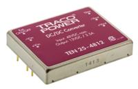 ten-25-4812 TRACOPOWER TEN 25 DC-DC Converter, 12V dc/ 2.5A Output, 36 → 75 V dc Input, 25W, Through Hole, +85°C Max Temp