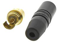 nys373-0 REAN Products Black RCA Plug, Gold, 1A
