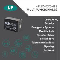 nsa-lp12-90-t1 Landport Batteries 12V T1 Lead Acid Battery, 9Ah