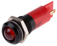 211-336 RS PRO Red Panel Mount Indicator, 110V ac, 14.5mm Mounting Hole Size, Solder Tab Termination, IP40