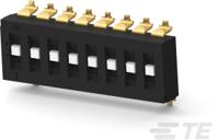 tds08sgrntu04 TE Connectivity 8 Way Surface Mount DIP Switch SPTT, Recessed Actuator