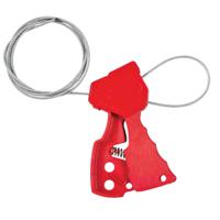 assy-cable-lo-red-6 Brady Red 1-Lock Glass-Filled Nylon Cable Lockout Devices, 7.87mm Shackle