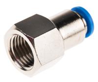 qsf-14-6-b Festo QS Series Straight Threaded Adaptor, G 1/4 Female to Push In 6 mm, Threaded-to-Tube Connection Style, 153024