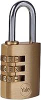 y150b301251 Yale Combination Brass Combination Padlock, 5mm Shackle, 32mm Body