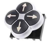 70002671-m22-d4-s-x7m22-a4 Eaton RMQ Titan M22 Series Black Momentary Push Button Head, 22mm Cutout, IP66