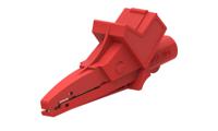 5004lm-iec-r Electro PJP Alligator Clip, Nickel-Plated Steel Contact, 20A, Red