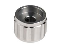 498-873 RS PRO 20mm Silver Potentiometer Knob for 6.4mm Shaft Splined
