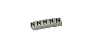 225-2172 RS PRO Slide On Cable Marker, Black on White, Pre-printed "N", 3 → 4.2mm Cable