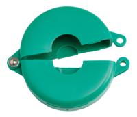 gate-valve-lockouts-gvlo-25-5-green Brady Green 1-Lock Polypropylene Gate Valve Lockout, 9.53mm Shackle, 127mm Attachment