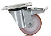 22052-fr LAG Braked Swivel Castor Wheel, 100kg Capacity, 80mm Wheel