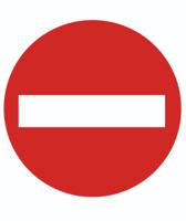 226-7878 RS PRO PVC No Access/Entry Road Traffic Sticker