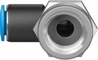 qslf-38-8-b Festo QS Series Elbow Threaded Adaptor, G 3/8 Female to Push In 8 mm, Threaded-to-Tube Connection Style, 153278