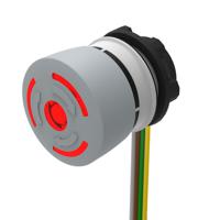 84-62212b40 EAO Twist Release Illuminated Emergency Stop Push Button, Panel Mount, 22.3mm Cutout, SPST, IP65, IP66, IP67