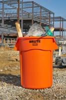 2119307 Rubbermaid Commercial Products Brute Vented 44gal Orange Polypropylene Waste Bin