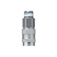 23kaaw17mpn Legris Nickel Plated Brass Male Pneumatic Quick Connect Coupling, BSPP 3/8 in Male 23mm Male Thread