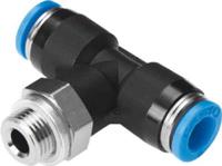 qst-g12-12 Festo QST Series Tee Threaded Adaptor, G 1/2 Male to Push In 12 mm, Threaded-to-Tube Connection Style, 186166