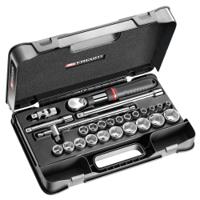 sxl161-4p6 Facom 26-Piece Metric 1/2 in Standard Socket Set with Ratchet, 6 point