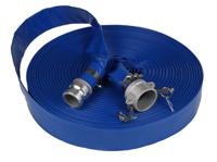 186-0546 RS PRO Flat roll-up hose with couplings, 3 bar, 100m Long