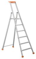02370007 TUBESCA Anodized Aluminium 7 steps Step Ladder, 1.54m platform height, 2.19m open length