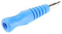 1701122-07rs Schutzinger Blue Male Banana Plug, 4 mm Connector, 16A, 50V, Nickel Plating
