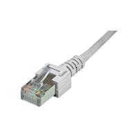 656101 Dätwyler Cables, 1m Cat5, Grey RJ45 to Male RJ45 Male, Tinned Copper Braid, Terminated PVC Sheath