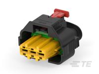 2345390-2 TE Connectivity, AMP MPC 2.8 Automotive Connector Socket Black Cable Mount 3 Way, Cable Termination