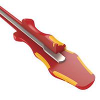 05006440001 Wera Slotted Insulated Screwdriver, 3.5 mm Tip, 100 mm Blade, VDE/1000V, 181 mm Overall