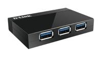 dub-1340e D-Link 4 Port USB 3.0 USB A USB 3.0 Hub, External Power Adapter Powered, 75 x 51 x 14.5mm