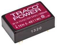 ten-5-4811wi TRACOPOWER TEN 5WI DC-DC Converter, 5V dc/ 1A Output, 18 → 75 V dc Input, 6W, Through Hole, +85°C Max Temp -40°C
