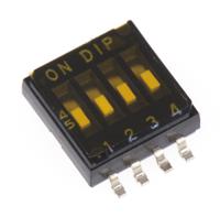 dha-04t-q Apem 4 Way Surface Mount DIP Switch SPST, Flush Slide Actuator
