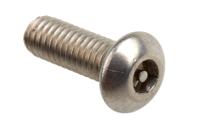 621-2805 RS PRO Plain Button Stainless Steel Tamper Proof Security Screw, M4 x 12mm