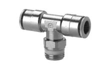 s6430-4-18 Camozzi 6000 Series Tee Threaded Adaptor, Push In 4 mm to G 1/8 Male, Threaded-to-Tube Connection Style, S6430 4-1/8