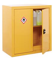 733-4903 RS PRO Yellow Lockable 2 Door Hazardous Substance Cabinet, 900mm x 900mm x 460mm