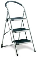 877-6819 RS PRO 3 Tread Steel Steps 0.71m Platform Height, Silver Grey