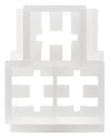 180940-0 TE Connectivity, AMP FASTIN-FASTON 3 Way Nylon 66 Crimp Terminal Housing, 6.35mm Tab Size, Natural