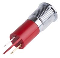 848-4516 RS PRO Red Panel Mount Indicator, 110V ac, 14mm Mounting Hole Size, Faston, Solder Lug Termination, IP67