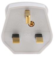 490-009 RS PRO UK Mains Plug, 3A White, Cable Mount Thermoplastic, Urea Formaldehyde, 250 V