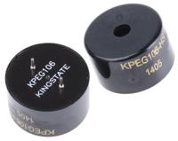 754-1987 RS PRO 88dB Through Hole Square Wave External Piezo Buzzer, 22.8 (Dia.) x 13.5mm, 30V ac Max