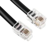 spe190840 Decelect Phone Accessory, Telephone Cord, Black, 3m