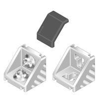 3842548862 Bosch Rexroth Angular Cover Cap, Connecting Component, Strut Profile 45 mm, Groove Size 10mm