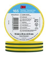 7100222494 3M Temflex Yellow PVC Electrical Tape, 19mm x 25m