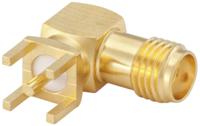 32k201-400l5 Rosenberger SMA Series, Jack PCB Mount SMA Connector, 50Ω, Solder Termination, Right Angle Body