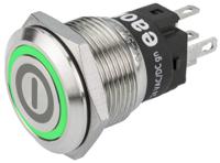 82-51531133b001 EAO 82 Series Illuminated Push Button Switch, Momentary, Panel Mount, 19mm Cutout, SPDT, Green LED, 240V, IP65, IP67