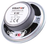 k-50-50-ohm Visaton 50Ω 2W Miniature Speaker 50mm Dia. , 50 (Dia.) x 17mm