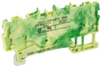 2000-1407 WAGO  TOPJOB S, 2000 Series Green/Yellow, 1mm², Single-Level, Push-In Cage Clamp Termination, ATEX, IECEx