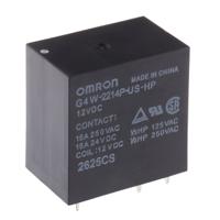 g4w-2214p-us-hp-12dc Omron PCB Mount Power Relay, 12V dc Coil, 15A Switching Current, DPST