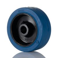 30108b LAG Black, Blue Rubber Non-Marking, Quiet Operation, Shock Absorbing Trolley Wheel, 150kg