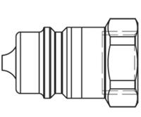 5521 Parker Brass, Steel Female Hydraulic Quick Connect Coupling, 1/2 Female