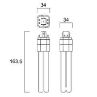 30225 Sylvania ToLEDo Lynx G24Q LED Bulbs 10 W(26W), 4000K, Cool White, U Bend shape